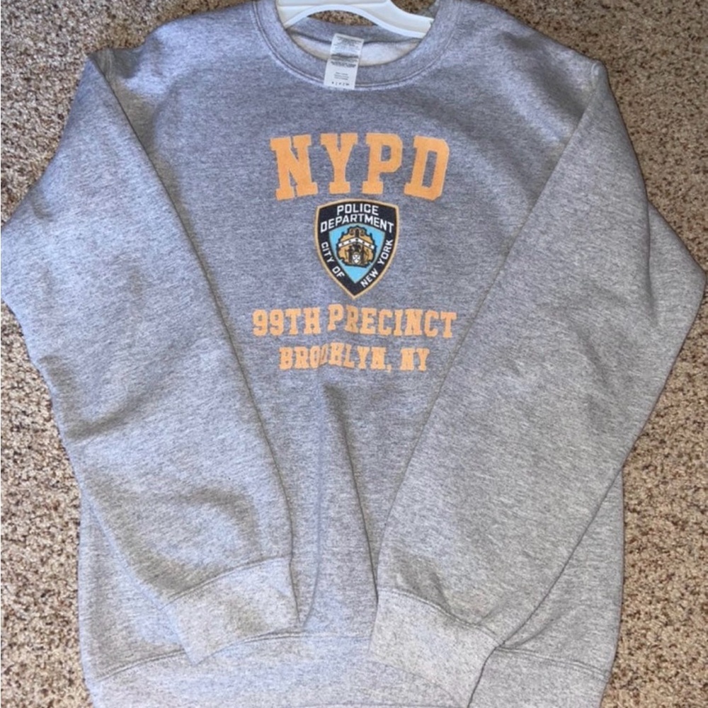 Gildan Gray NYPD Crewneck Sweater